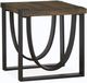 Magnussen Home® Bowden Rustic Honey End Table with Black Metal Base-0