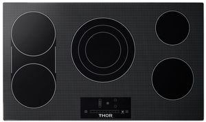 top view of the Thor Kitchen® Professional 36" Black Electric Cooktop