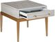 Bassett Mirror Perrine Graphite Gray End Table with Gold Base-3