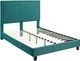 Elements International Erica Teal Upholstered Queen Platform Bed-0