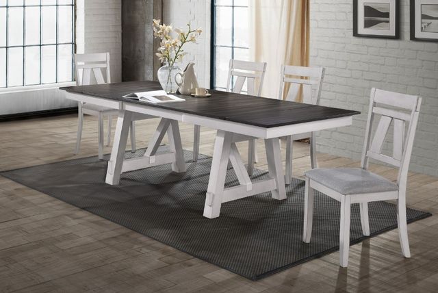 New Classic® Home Furnishings Maisie 5-Piece Brown/White Dining Set-1