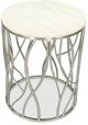 Riverside Furniture Ulysses Marble Round Side Table with Metal Base-1