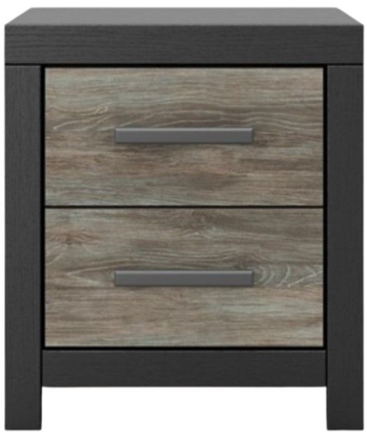 Signature Design by Ashley® Broachmyn Black/Gray 2-Drawer Nightstand-1