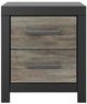 Signature Design by Ashley® Broachmyn Black/Gray 2-Drawer Nightstand-1