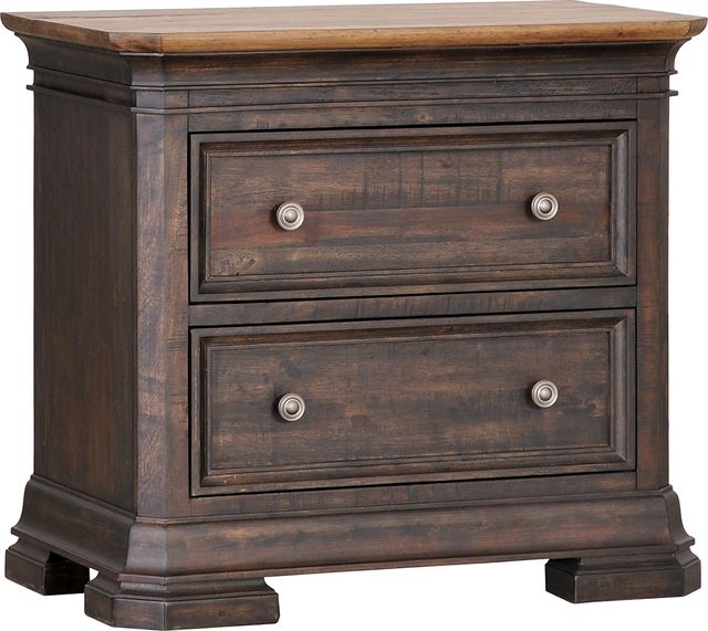 Napa Furniture Design Grand Louie Misty Night/Wheat Nightstand-0