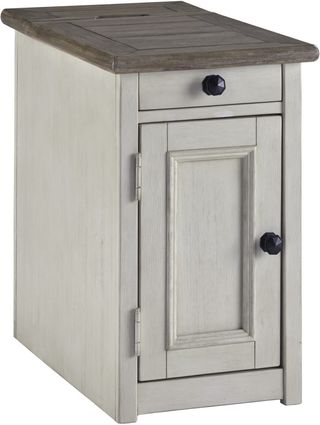 Signature Design by Ashley® Bolanburg Brown Chairside End Table with Antique White Base