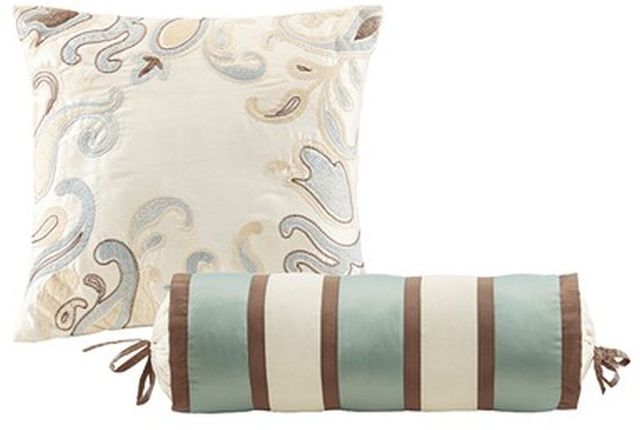 Olliix by Madison Park Blue Queen Aubrey 12 Piece Complete Bed Set-2