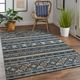 Feizy Nolan Black/Blue 5' x 8' Rug-5