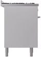 Ilve® Professional Plus II 60" White Pro Style Dual Fuel Range-3