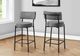 Monarch Specialties Inc. 2-Piece Black/Grey 37" Upholstered Counter Height Barstools Set-1