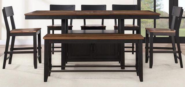 Steve Silver Co. Bermuda 5-Piece Black/Brown Counter Table Set-0