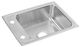 Elkay Lustertone Lustrous Satin 22'' 2-Hole Single Bowl Drop-in Classroom ADA Sink with Quick-clip-0