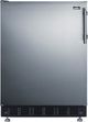 Summit® 24" 5.8 Cu. Ft. Stainless Steel/Black Compact Refrigerator-0