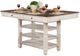 Mazin Furniture Nesbitt Antique White Counter Height Dining Table with Oak Top -0