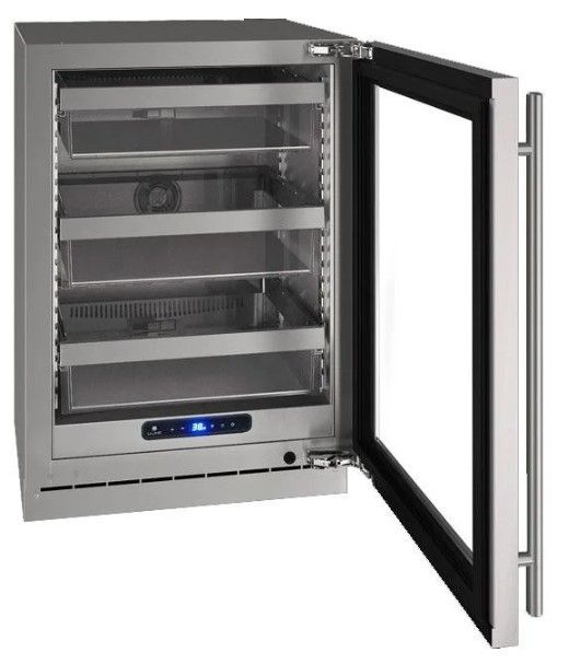U-Line® Panel Ready/Stainless Steel 24" Integrated Solid Undercounter Refrigerator-1