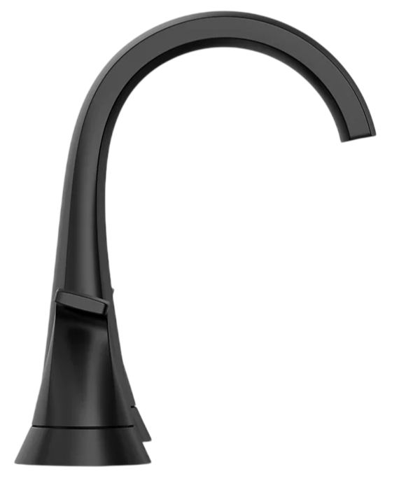 KOHLER® Cursiva® Matte Black Widespread Bathroom Sink Faucet-2