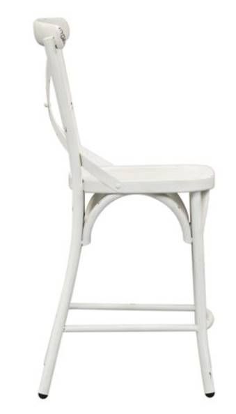 Liberty Furniture Vintage Antique White X Back Counter Chair-2