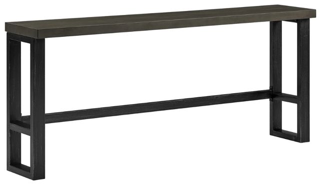 Powell® Haywood Gray Sofa Bar Table with Gunmetal Base-0