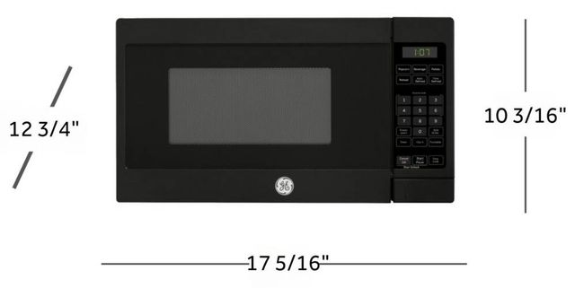 GE® 0.7 Cu. Ft. Black Countertop Microwave-4
