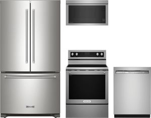KitchenAid® 4 Piece Stainless Steel Kitchen Package