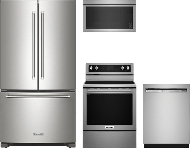 KitchenAid® 4 Piece Stainless Steel Kitchen Package