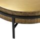 Crestview Collection Hudson Gold Cocktail Table with Black Base-2