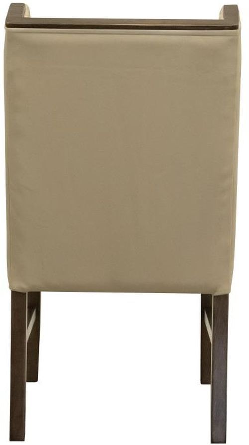 International Furniture Direct Forge Chocolate Brown/Ivory Leather Dining Side Chair-2