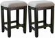 Bernards Lindsey 2-Piece Black/Gray Dining Stool Set-0