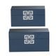 A & B Home 2-Piece Blue Decorative Box Set-1