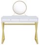 ACME Furniture Coleen Gold/White Vanity Desk-1