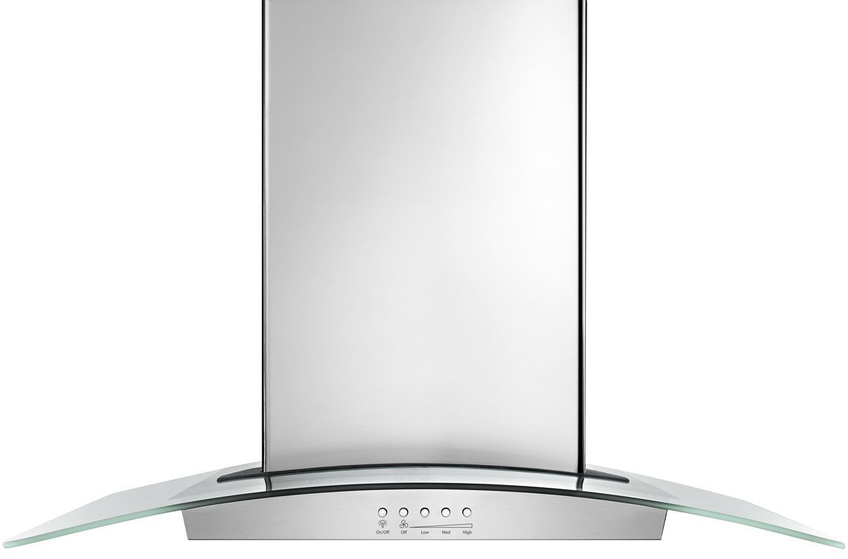 Whirlpool® 36" Glass Island Hood-Stainless Steel