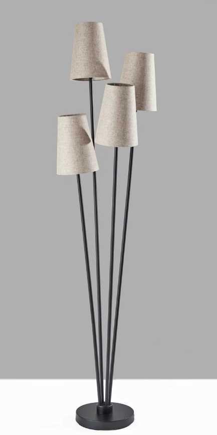Adesso® Wentworth Black Floor Lamp-3