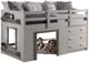 Donco Kids Sweet Dreams Gray/White Youth Twin Low Loft-0
