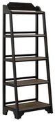 Liberty Furniture Magnolia Manor Antique Black/Weathered Bark Leaning Pier Bookcase-0