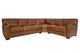 Soft Line America Splendor Chestnut 3pc Left Sofa Leather Sectional-0
