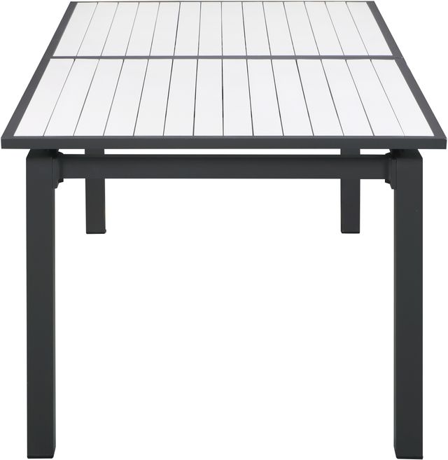 Meridian Furniture Nizuc White Polywood Outdoor Patio Extendable Dining Table-3