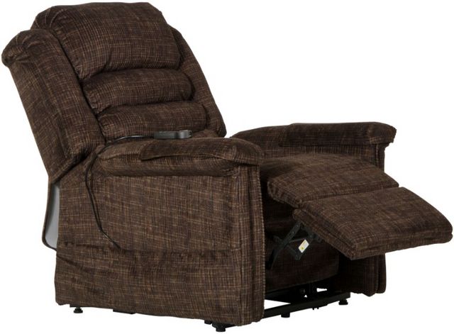 Catnapper® Soother Chocolate Power Lift Full Lay Out Chaise Recliner with Heat and Massage-1