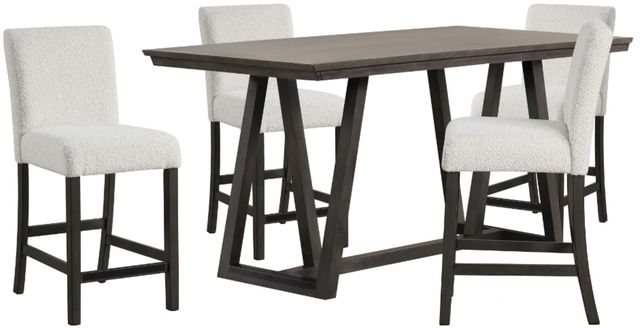 New Classic® Home Furnishings High Line 5-Piece Brown/White Counter Dining Set-0
