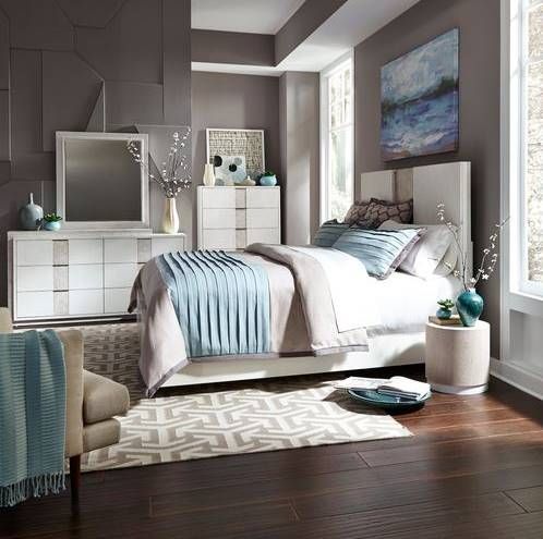 Liberty Furniture Mirage 4-Piece Wire Brushed White Bedroom Set-0