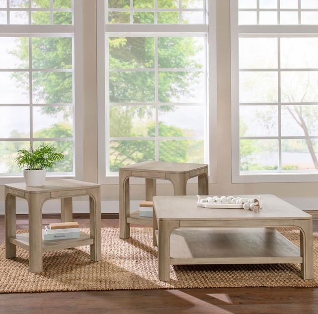 Coaster® Solano 3-Piece Weathered Mango Square Coffee Table Set-1