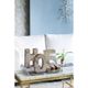 A & B Home 4-Piece Gold/White Feathers Accent Set-1