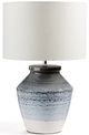 Giftcraft Blue/Gray/White Porcelain Lamp-0