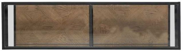 Liberty Furniture Bedford Glass Top Sofa Table with Black/Weathered Oak Base-4
