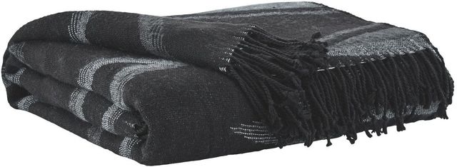 Signature Design by Ashley® Cecile Black/Gray Throw-0