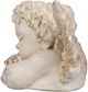 A & B Home Aged Off-White Sleeping Cherub Planter-3