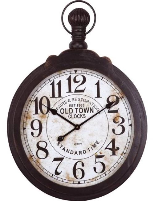 YHD Old Town Brown/White Wall Clock-0