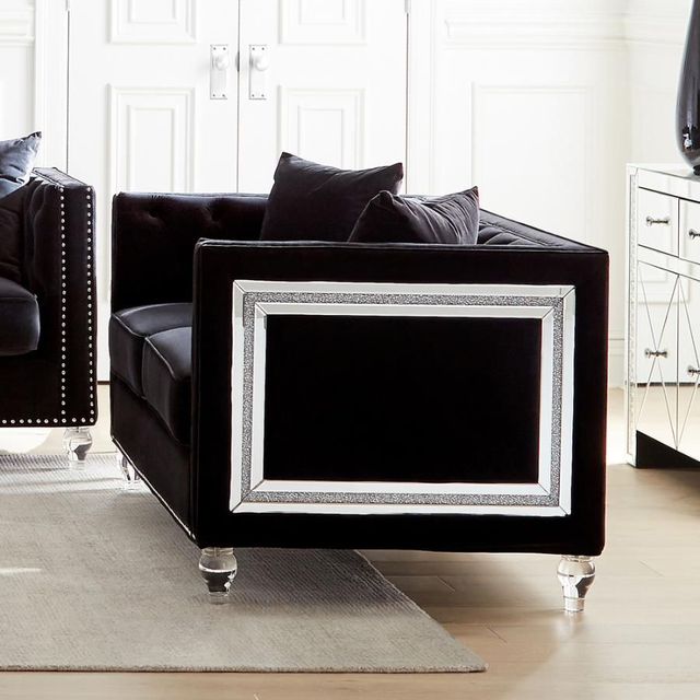 Coaster® Delilah 2-Piece Black Living Room Set-3