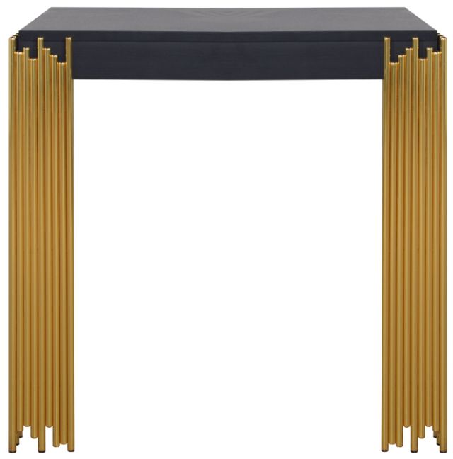New Classic® Home Furnishings Empire Black End Table with Gold Base-2