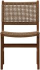 Dovetail Furniture Dallas Light Brown Wood Outdoor Dining Armless Chair-1