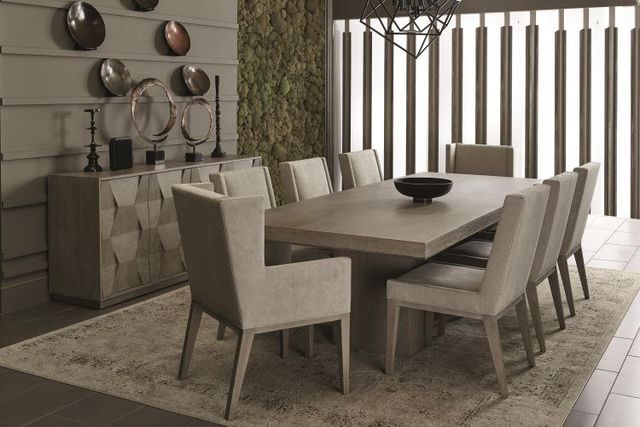 Bernhardt Linea Cerused Greige/Gray Dining Arm Chair-3